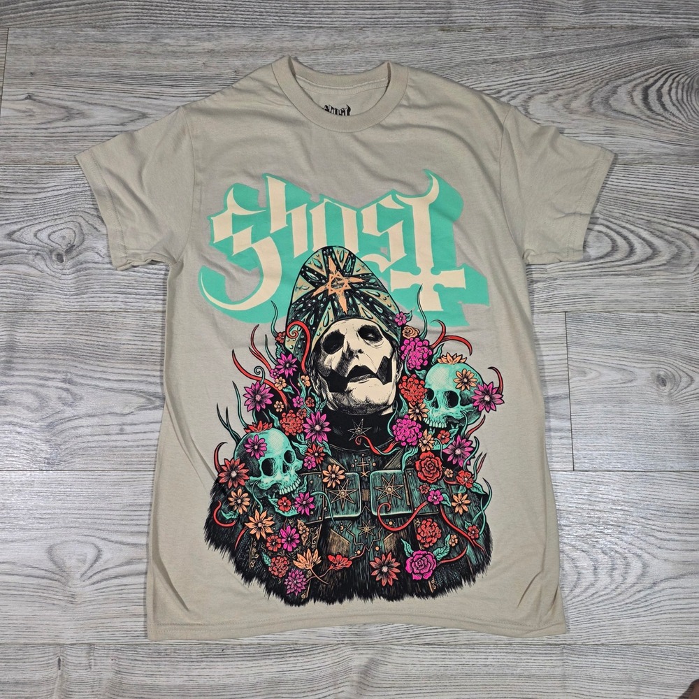 Ghost Papa Emeritus IV Flowers T-Shirt - Mens/Unisex Size Small